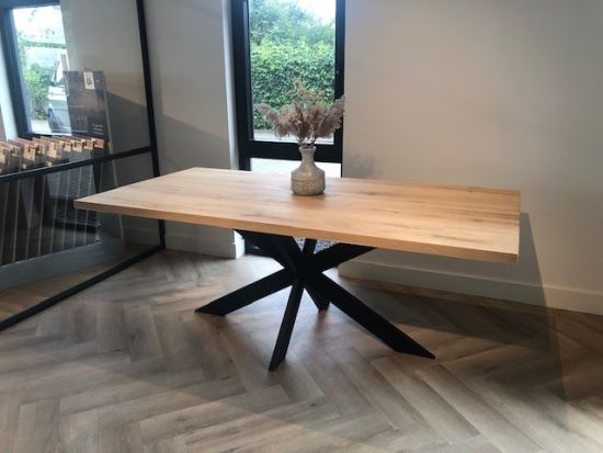 Eiken rechthoekige tafel Matrix 10x3 cm