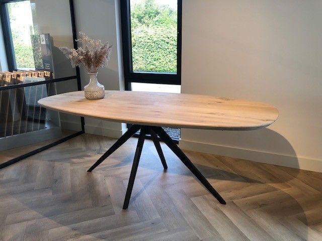 Eiken Deens Ovaal Tafel Luuk
