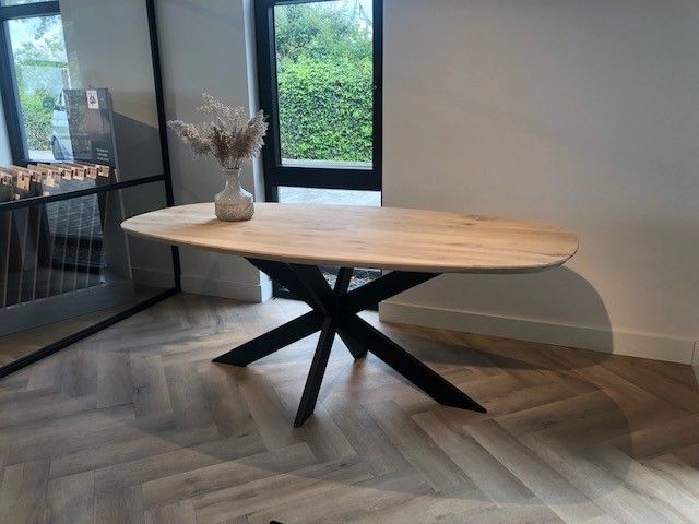 Eiken Deens Ovaal Tafel Matrix 10x3 cm