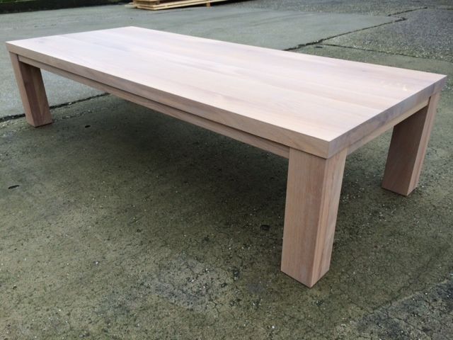 Eiken salontafel strak 70 x 170 cm